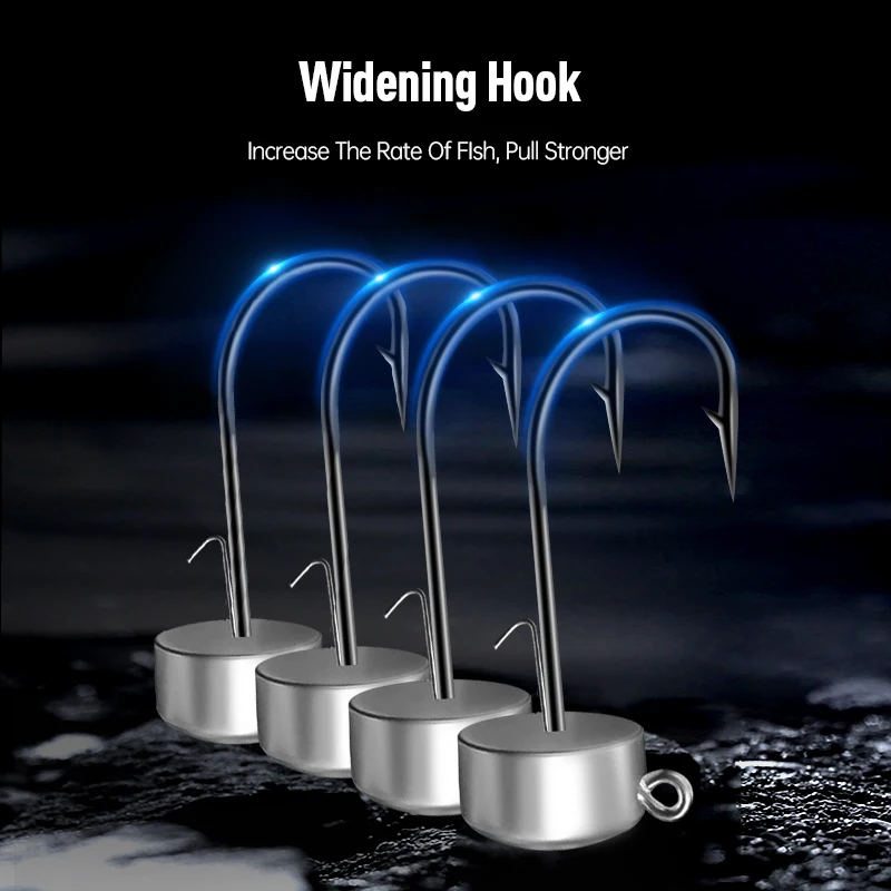 Kingdom 12pcs Ned Rig Jig Head Fishing Hooks 1.8g 2.7g 3.5g 4.2g Hook For Soft Worm Lure Bass Fish Pesca Pike Trout Accessories - view 6