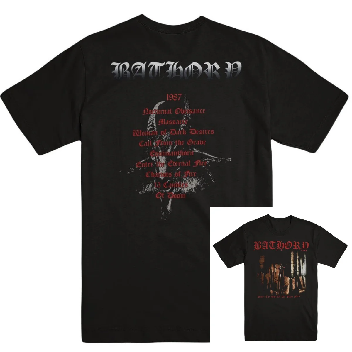 BATHORY Under The Sign T-Shirt Cotton Graphic Tee Men Women Summer Streetwear