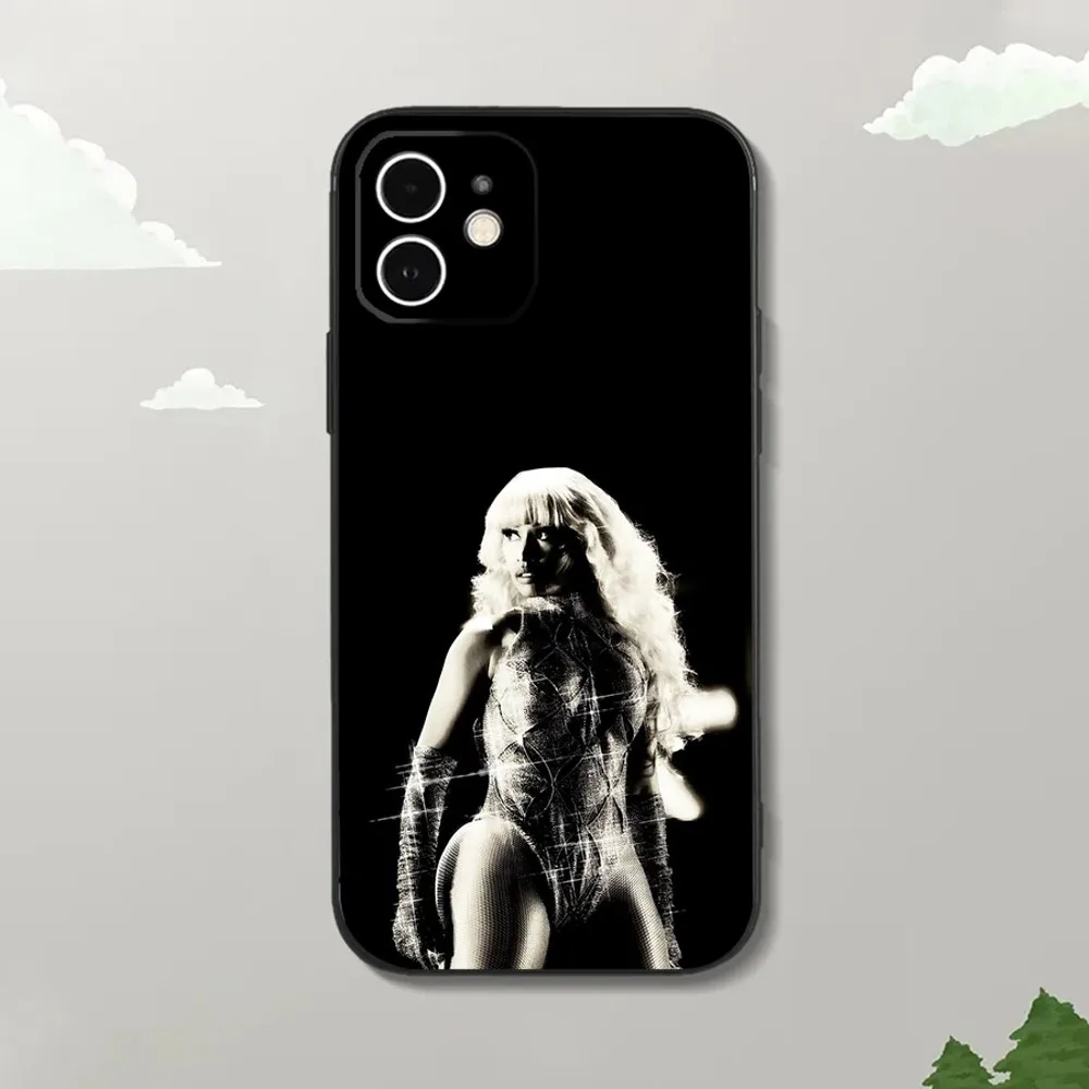 N-Nicki Singer M-Minaj Phone Case For iPhone16,15,14,13,12 Mini 11 Pro XR,X,XS,MAX 7,8 Plus Silicone Cover Soft Black