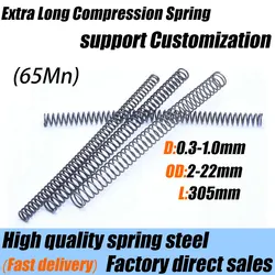 Molla di compressione 65Mn molla in acciaio per molle a pressione diametro del filo 0.3/0.4/0.5/0.6/0.7/0.8/0.9mm OD 2 3 4 5 6 7 8 9 10-22mm