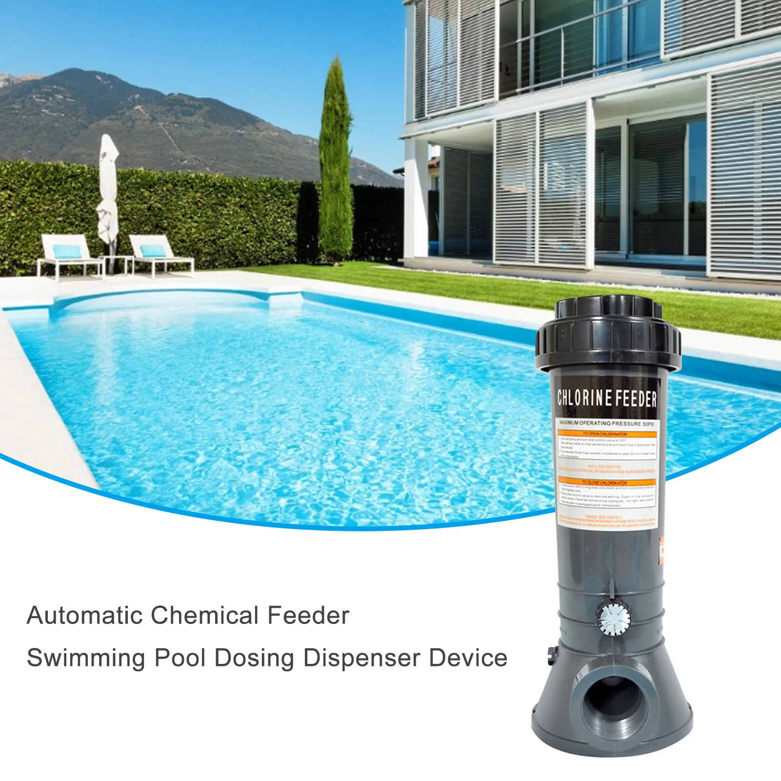 Automatic Chemical Mini Swimming Pool Chlorine Dosing Pump Feeder chlorine dispenser