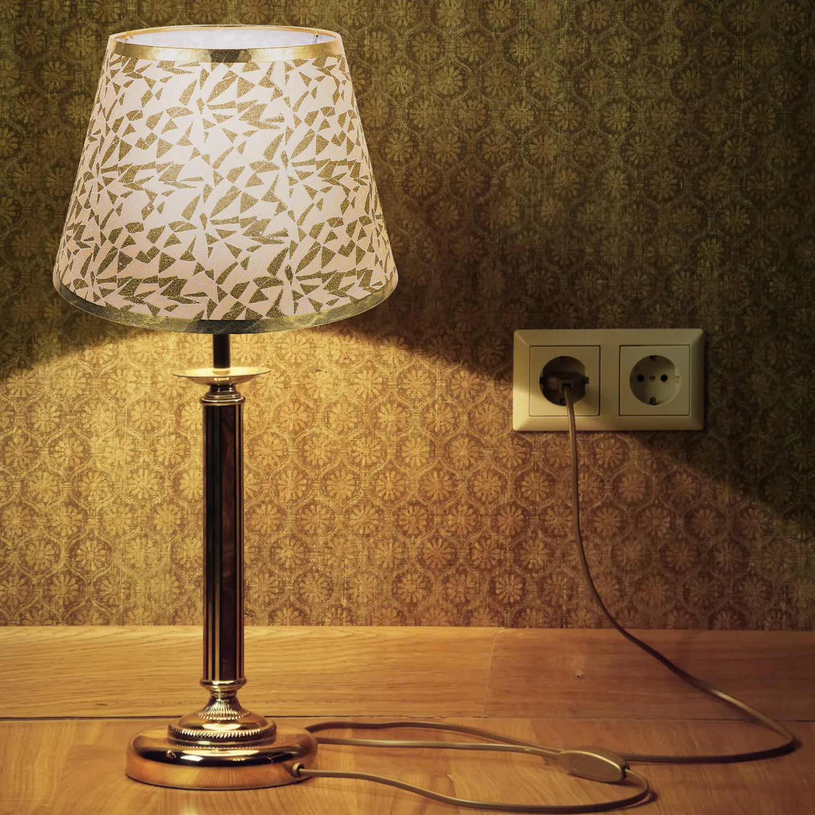 

Elaborate Cloth Lampshade Exquisite Cover Anti Protection Romantic Warm Atmosphere Home Decorative Accessory