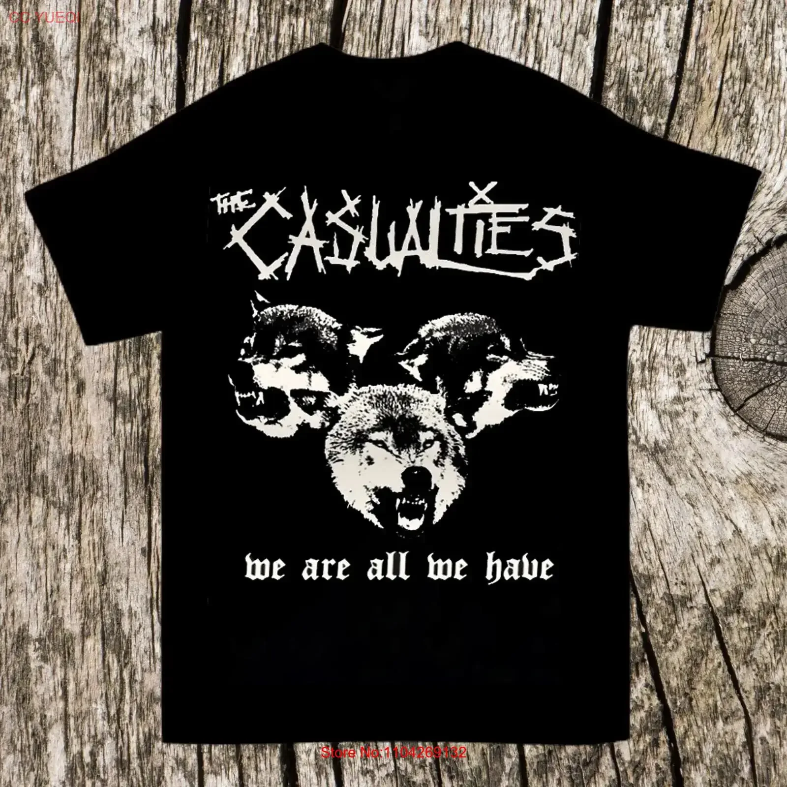 The Casualties Cotton  Black S 2345XL T Shirt MD667 vintage Washed designer clothes Breathable streetwear Stretched Comfortable