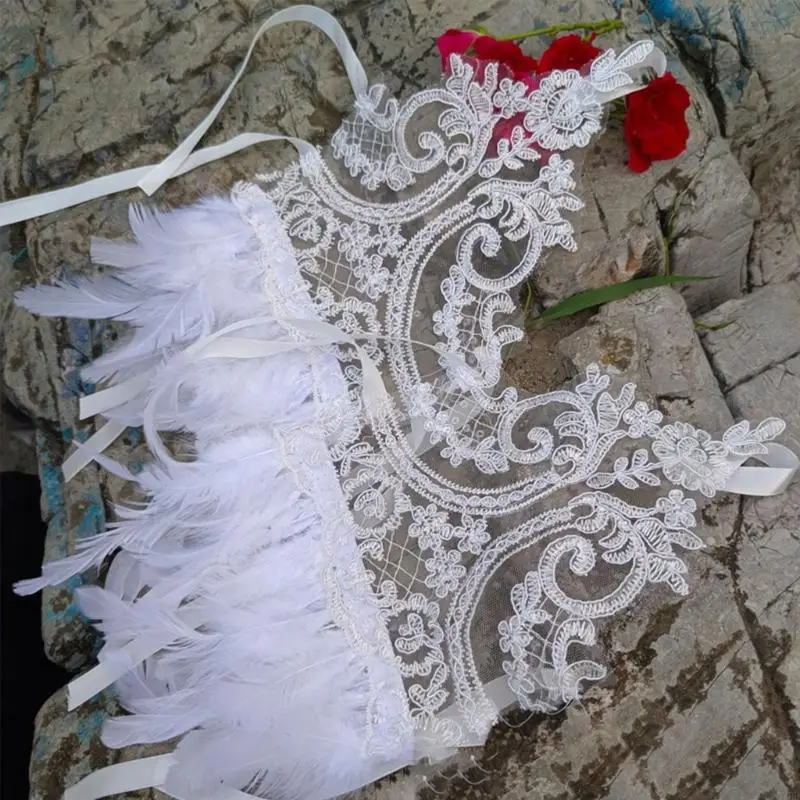 Guanti in pizzo cristallo scintillante 270D per feste Halloween e costumi eleganti