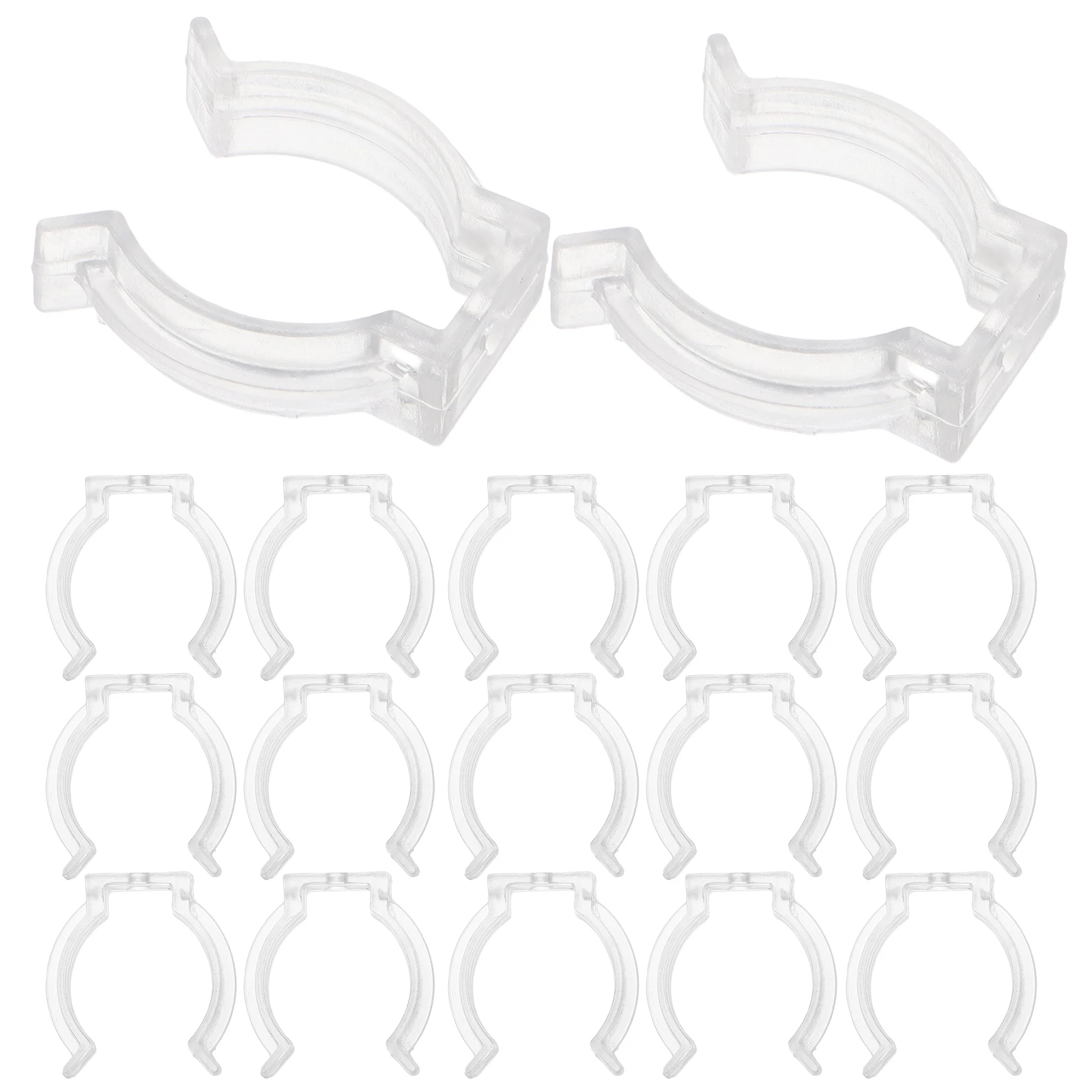 

20pcs Lamp Tube Clamps Plastic Fluorescent Mounting Clips for LED T1 Tubes Home Office Store Installation Fixtures