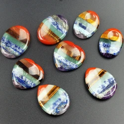 Wholesale 7 colors Chakra Palm Stone, Various Shapes Worry Stone Natural Crystal Quartz Thumbstone Healing Massager, Home Decor