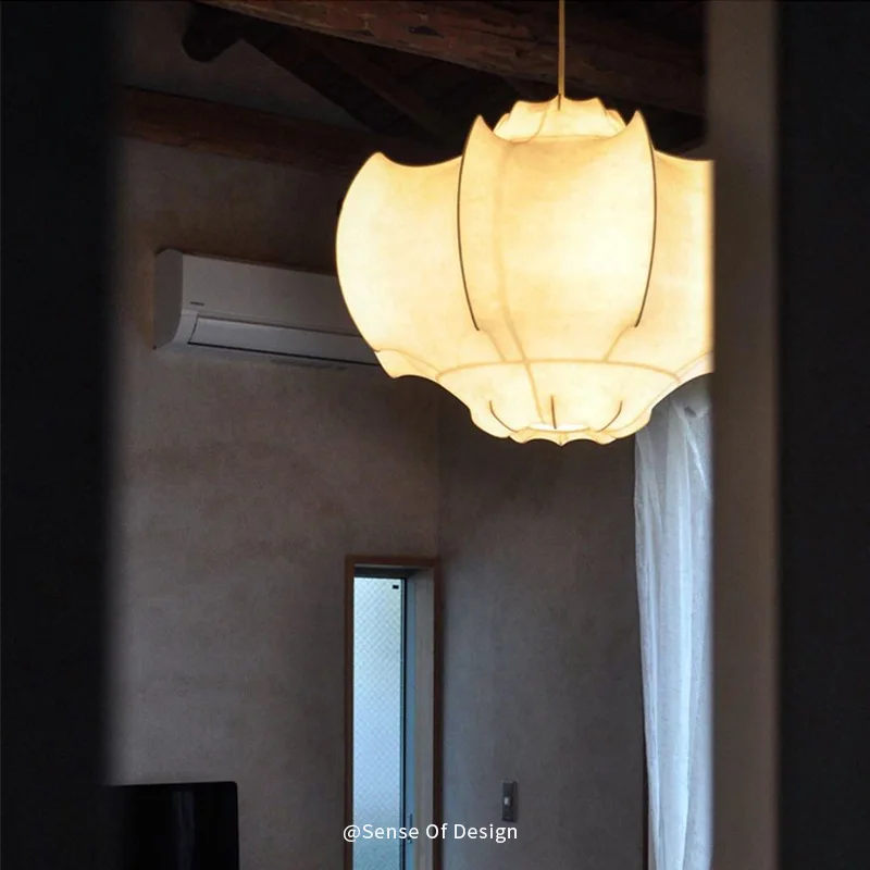 Lustre de seda italiano designer quarto lâmpada estudo sala estar
