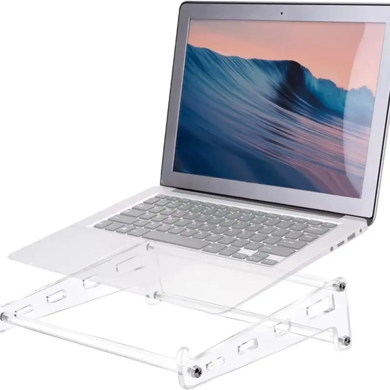 Highly Recommended Portable Laptop Riser Transparent Laptop Cooling Stand Detachable Tablet Stand
