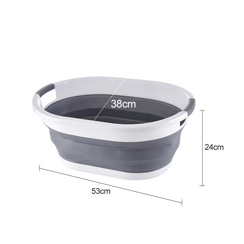 Folding Plastic Bucket Home Bathroom Products Large Laundry Basket Clothes Storage Bucket Camping Outdoor Travel Portable Bucket