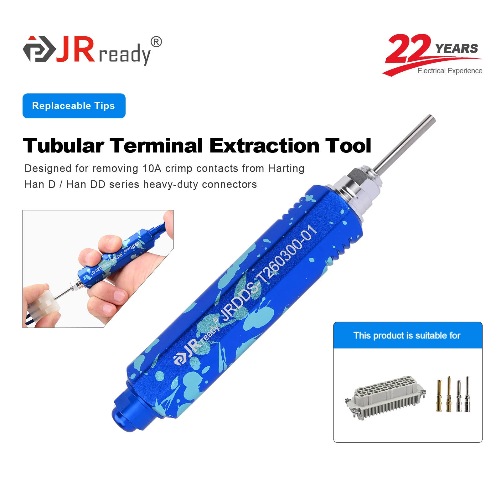 

JRready JRDDS-T260300-01 Инструмент для извлечения трубчатых клемм ​