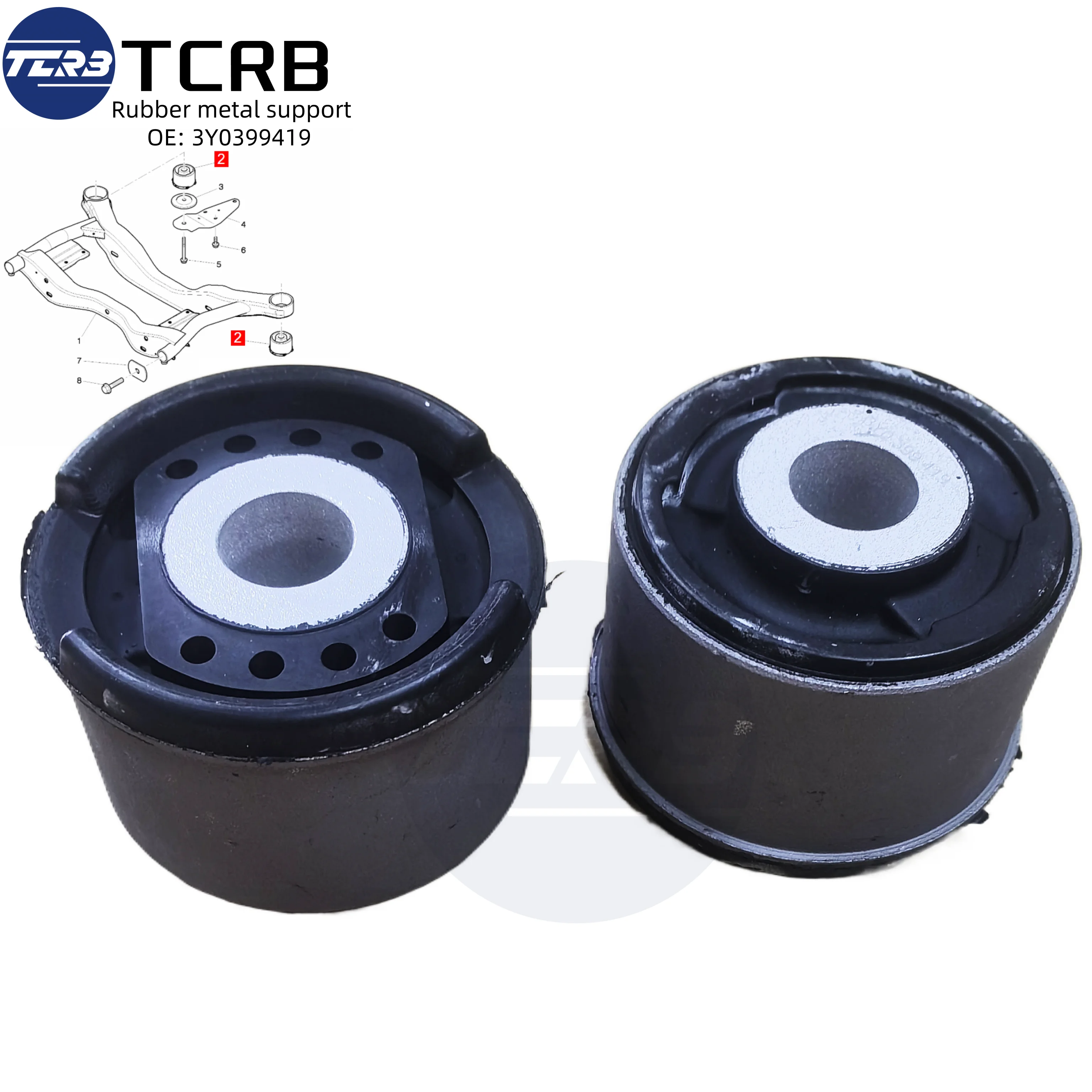 

TCRB 3Y0399419 Front Axle Rubber Metal Support Rubber Sleeve 3Y0 399 419 Is Suitable for Bentley Mulsanne 2011-