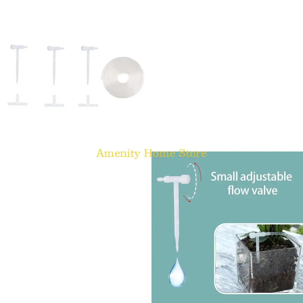 F26C Adjustable Drip Irrigation Set For Plant With Precise Water Flows Control Ideal For Indoor Outdoor Garden And Potted Plant