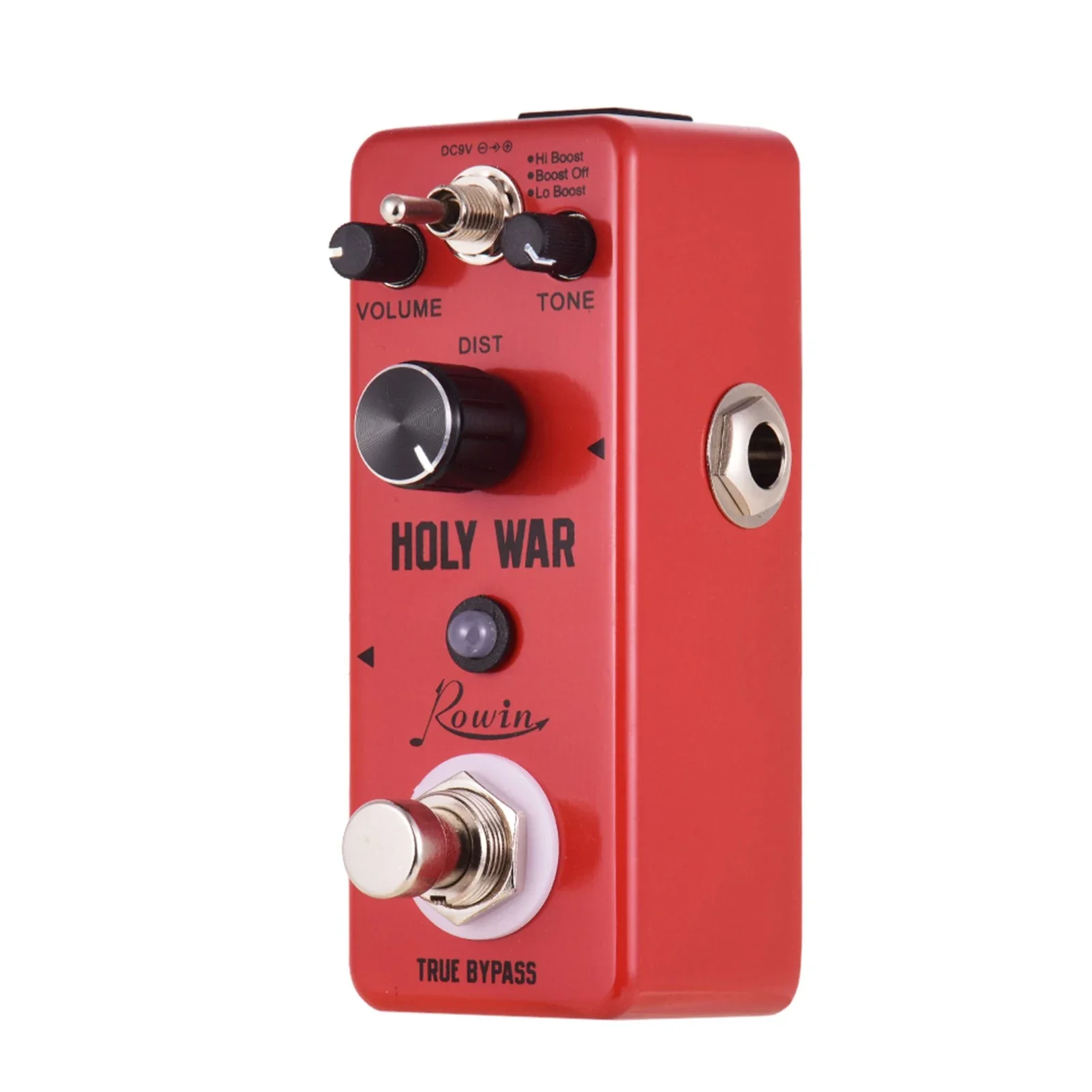 Rowin Heavy Metal Distortion Pedal Effects Holy War Effector High Low Boost Rock Tone DIST DC 9V True Bypass