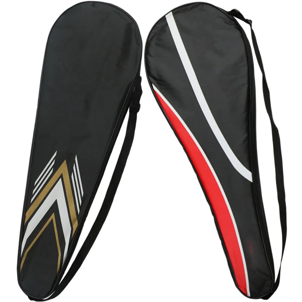 

2Pcs One Shoulder Badminton Racket Bag Oxford Cloth Material Pressure Resistance Smooth Zipper Pull Head Comfortable Experience