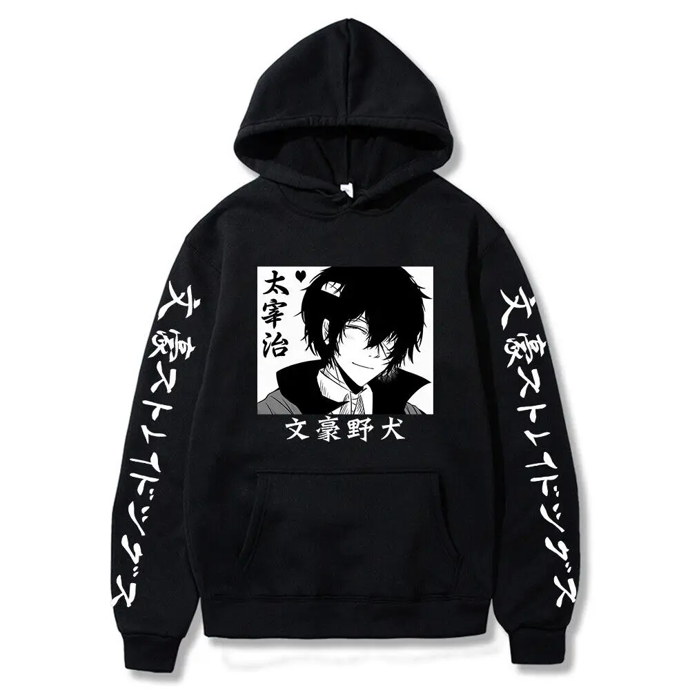 Bungo Stray Dogs Dazai Anime Hoodies Men Women Cosplay Sweatshirts Pullover Tops