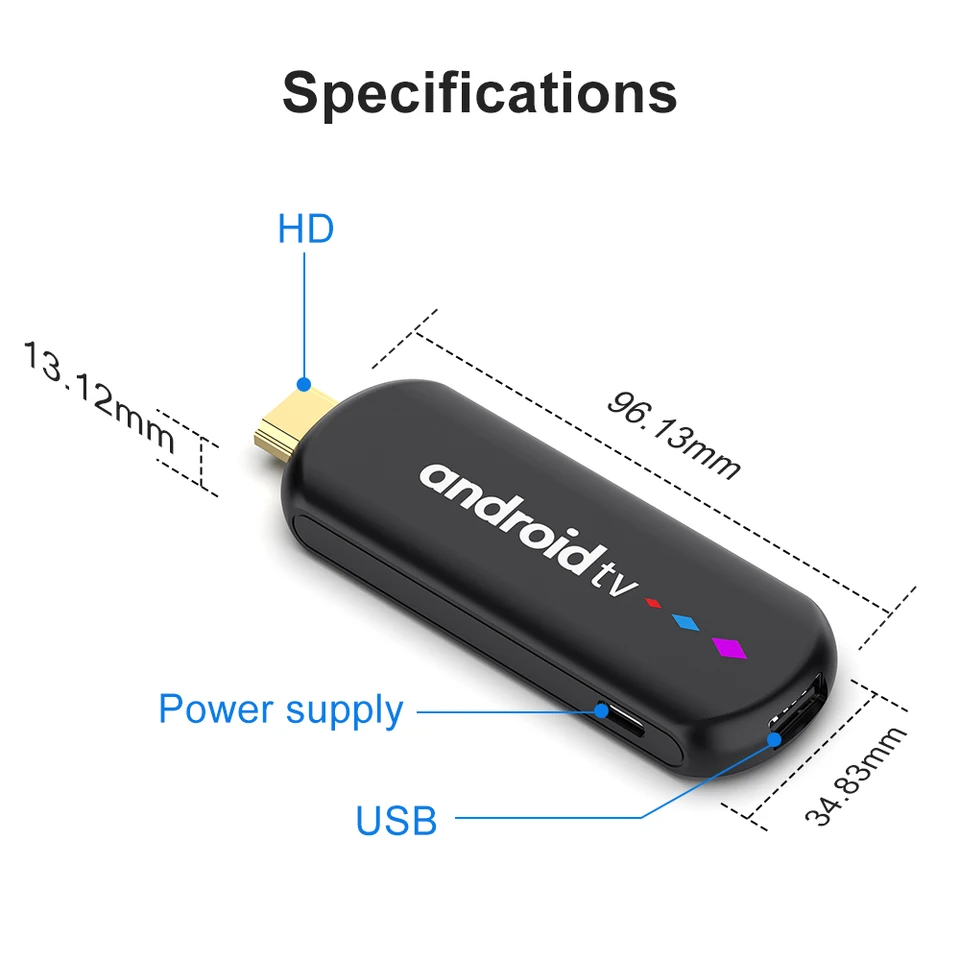 TV Stick Android S905L3 H96 MAX Android 14.0 4K Quad Core 2.4G 5G Wifi BT Reproductor multimedia para hogar Asistente de voz Smart TV Stick 6
