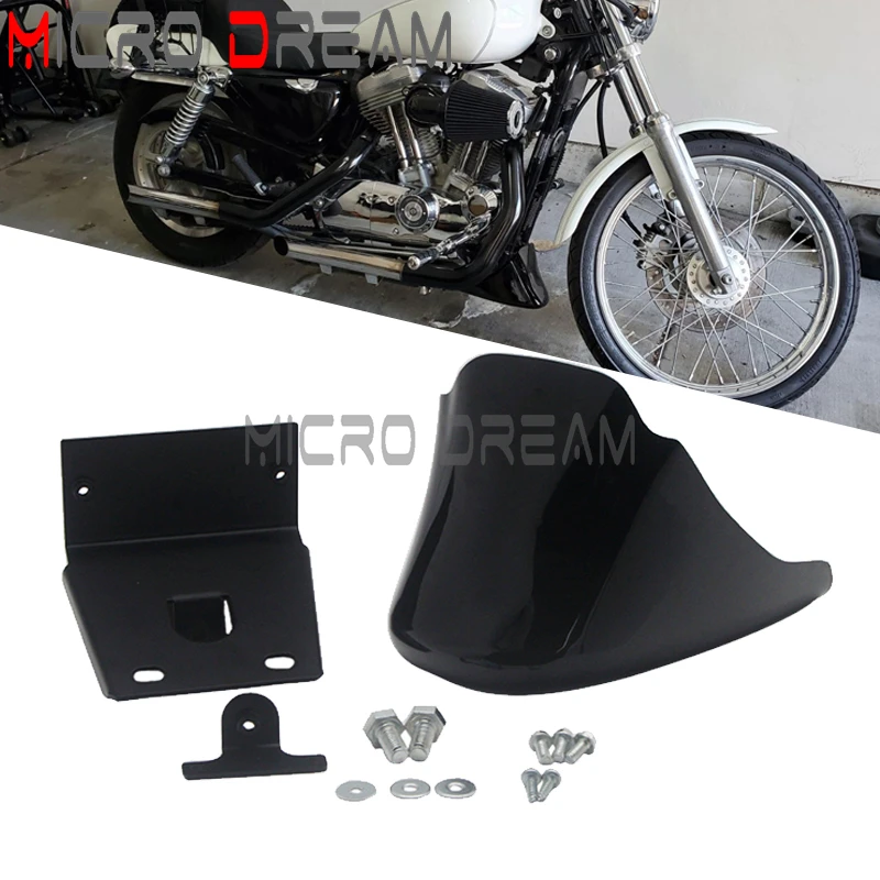 For Harley Sportster XL 883 1200 Forty Eight SuperLow Iron 1200 2004-2020 Motorcycle Front Spoiler Mudguard Air Dam Chin Fairing