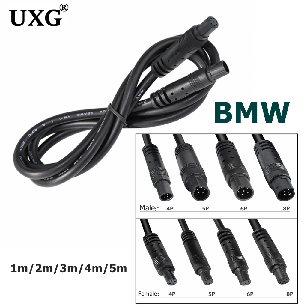 4pin 5pin 6pin 8pin Male to Female Cord Car DVR Camera Extension connector Cables HD Monitor Vehicle Rear View Camera Wire 1m 5m