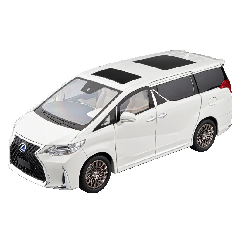 1:18 Lexuss LM300 MPV Alloy Muscle Car Model Sound and Light Pull Back Children\'s Toy Collectibles Birthday gift