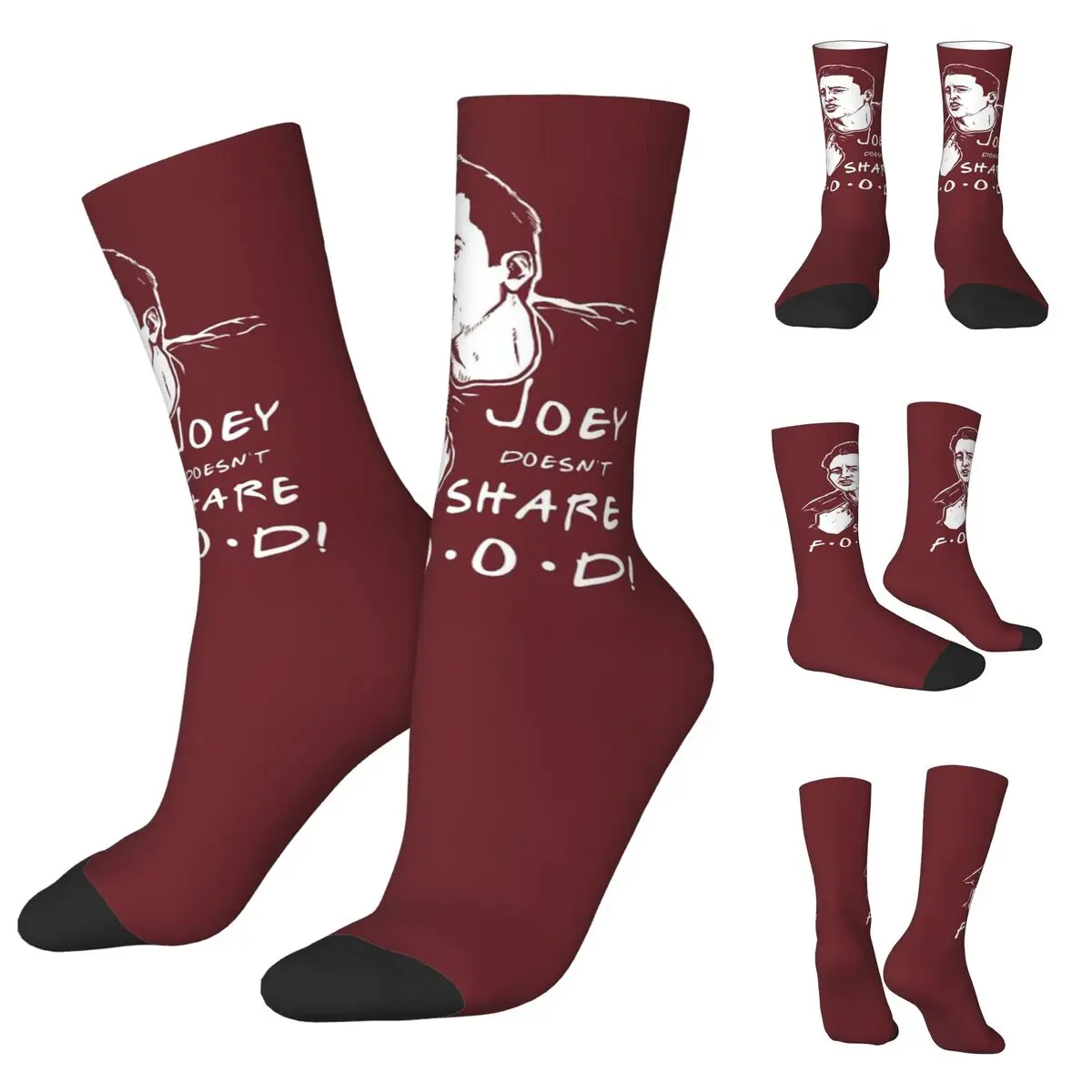 JOEY DOESN'T SHARE FOOD TV Show Men Women Socks,Windproof Beautiful printing Suitable for all seasons Dressing Gifts