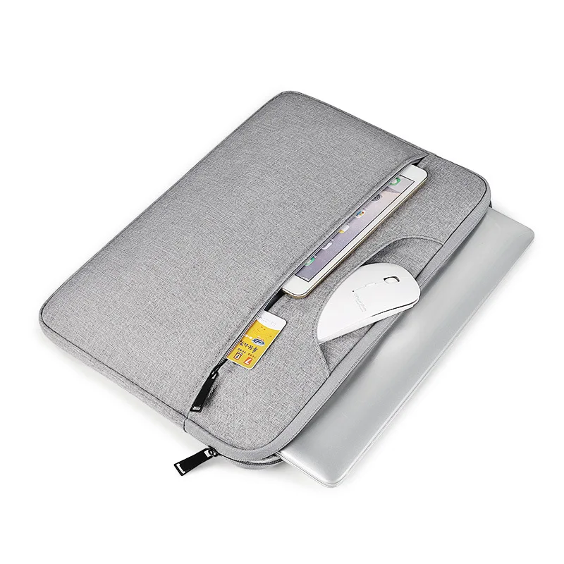 เคสแล็ปท็อปแขนด้านใน MacBook Apple Pro Huawei 13 14 15.6นิ้ว Asus Air กระเป๋าเอกสารผู้ชายผู้หญิงพร้อมกล่องรถเข็นสายรัด