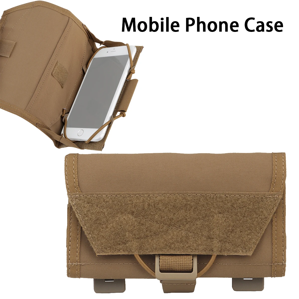 

Tactical Mobile Phone Case Universal Phone Pouch Feature Pack Quick Release Design MOLLE System Pouch Holder Wear-resistant Bag