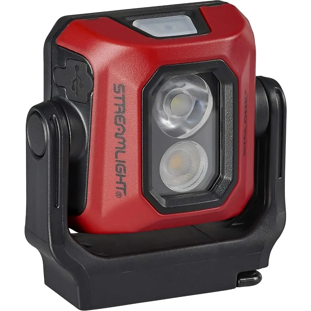 

400-Lumen USB Rechargeable Multi-Function Compact Work Light, Red - Bright & Portable Tool