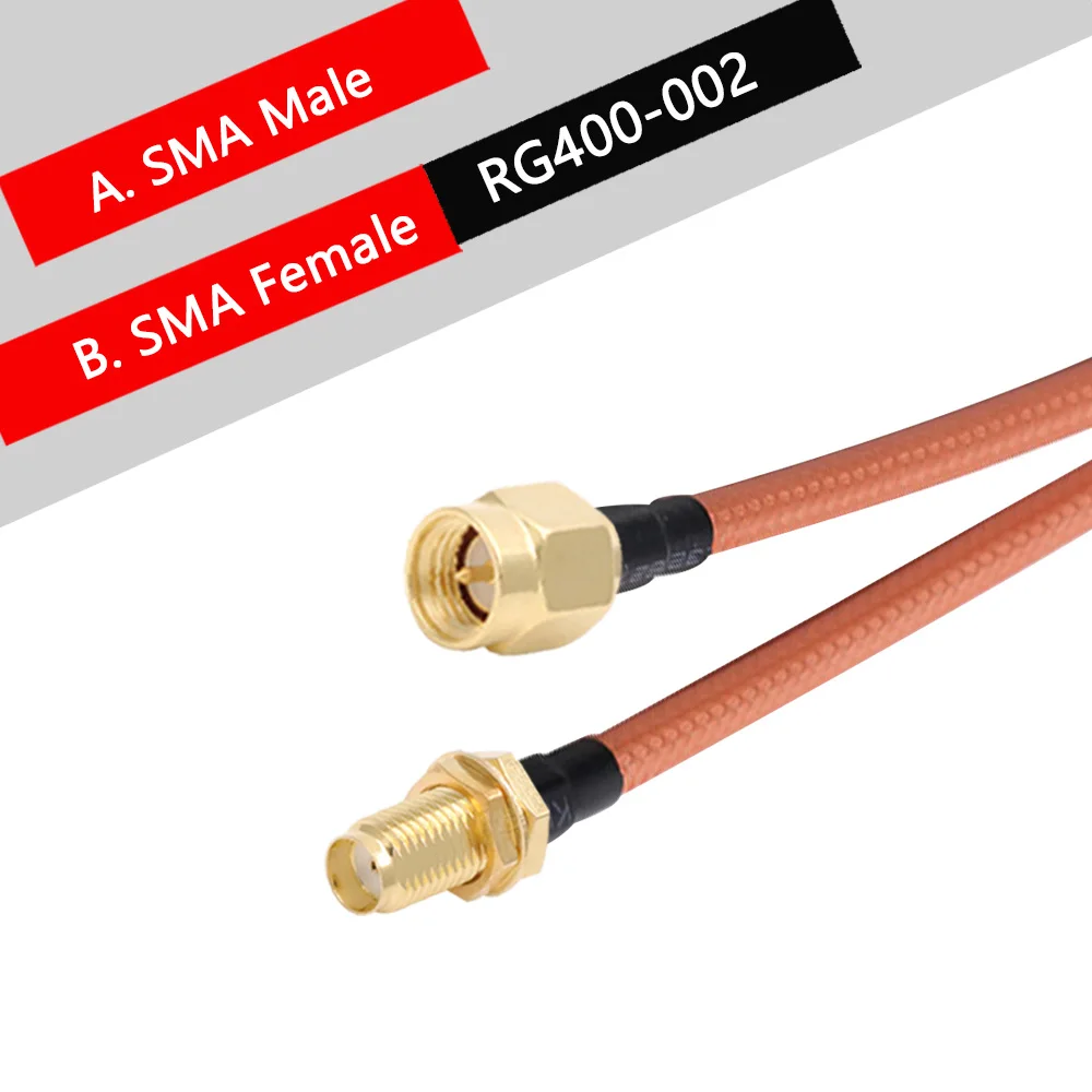 RG400 RP-SMA Male to RP SMA Male RF Adapter Cable Semi-Flexible Coaxial Pigtail 50 Ohm High Frequency Test Cable Jumper