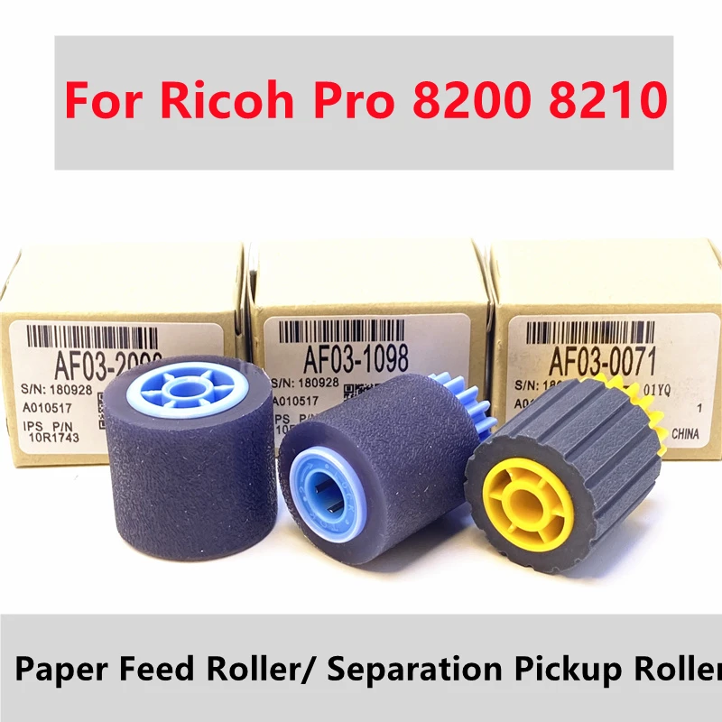 

10Sets Paper Feed Roller Separation Pickup Roller For Ricoh Pro 8100 8200 8120 8210 8110 C651 C751 AF03-0071 AF03-2098 AF03-1098