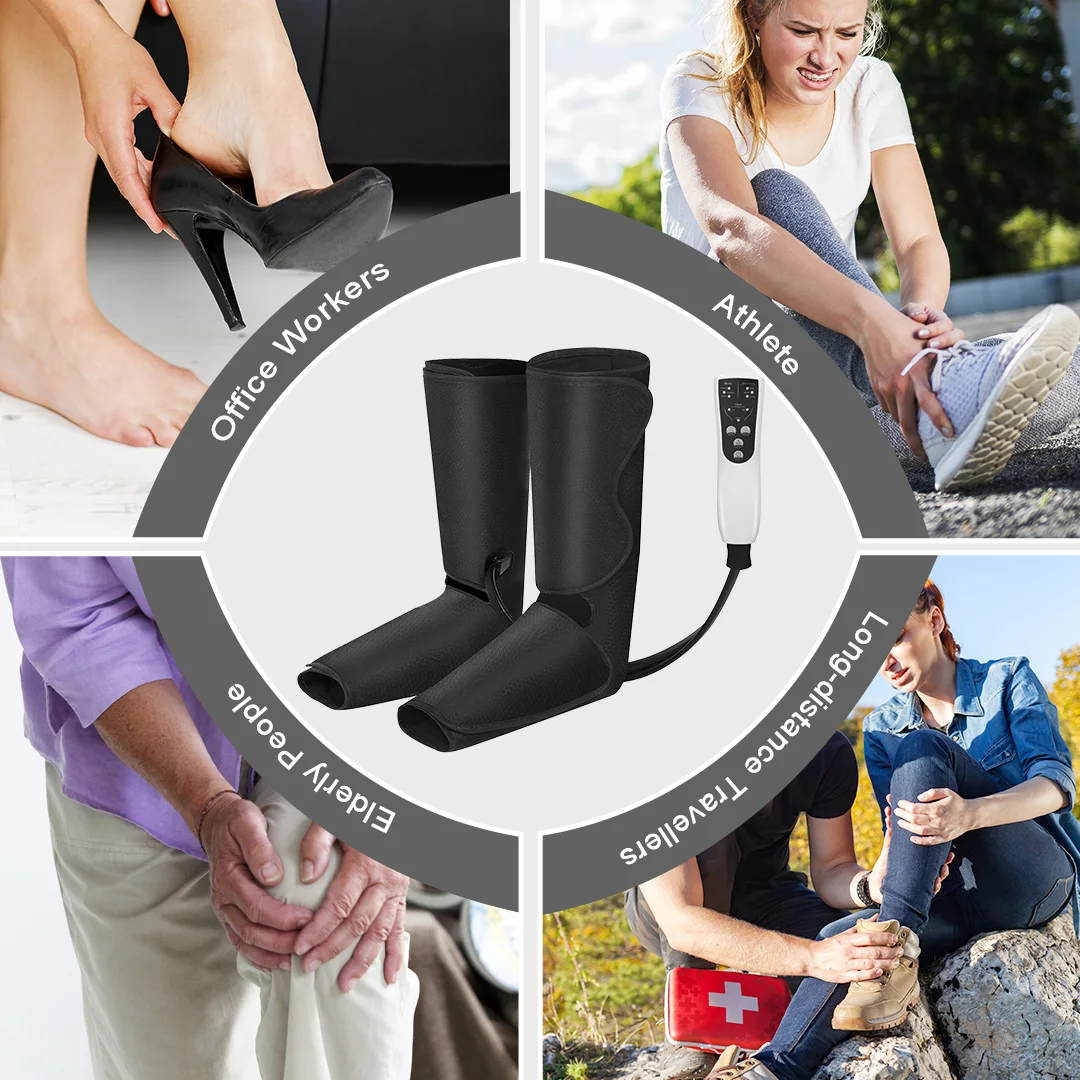 جهاز تدليك ضغط الهواء للساق من SEJOY لحرارة القدم، وتدليك الساق بضغط الهواء وتدليك الفخذ، ووحدة تحكم محمولة 3 أوضاع #6