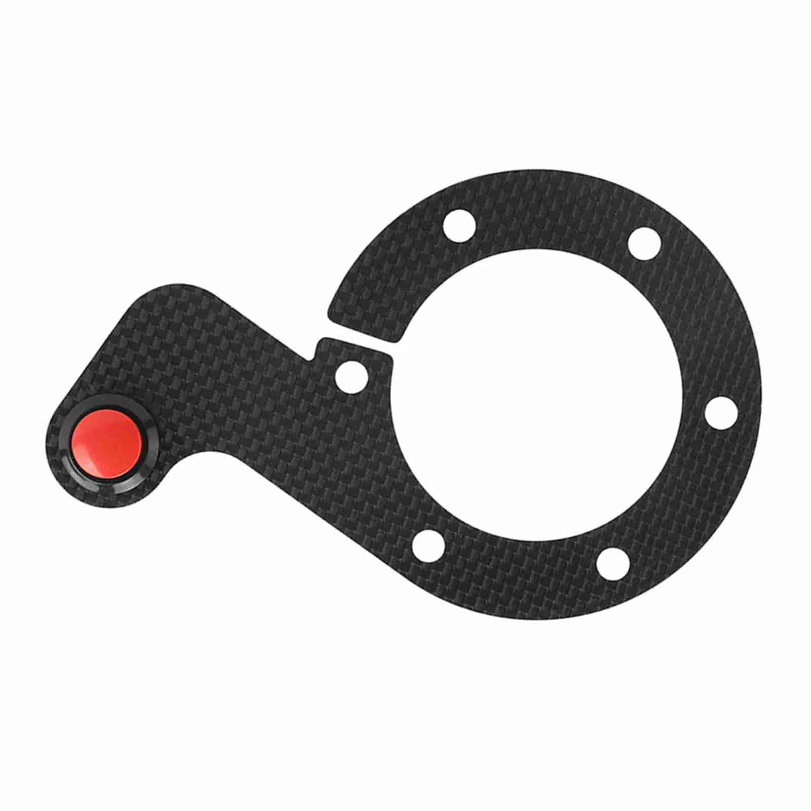 Carbon Fiber External Horn Button Kits (Single Button, 6 Bolts Steering Wheel, for MOMO/OMP/Nardi/Sparco) - Durable view 4