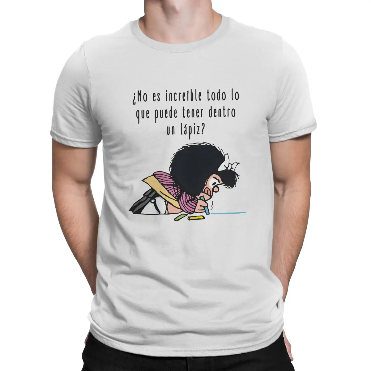 

Write MAFALDA T Shirt Fashion Crewneck TShirt Polyester Tops Man Clothing Vintage Clothes Graphic T Shirts New Year 2025