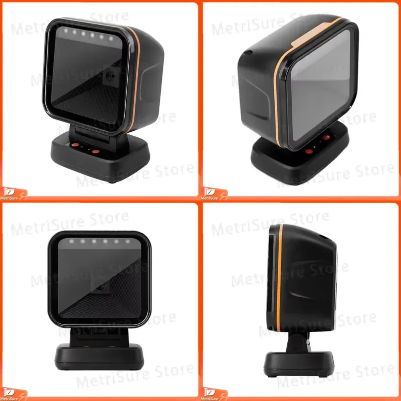 High-Speed 1D 2D Barcode Scanner Desktop USB COM Interface Omnidirectional QR Code Reader for Retail POS Inventory Management