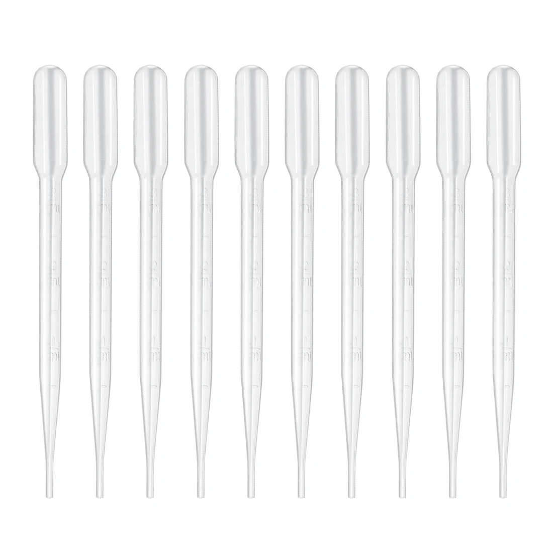 10Pc 3ML Disposable Graduated Polyethylene Transfer Pipette Eye Dropper Essential Oils Pipettes Dropper Tool Experiment Supplies