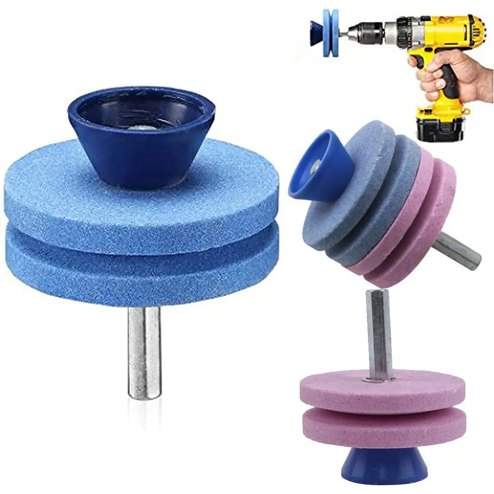 

Brown Corundum Lawn Mower Edge Sharpener Double-layer Quick Install Mower Edge Sharpener Single-layer Grinding Wheel