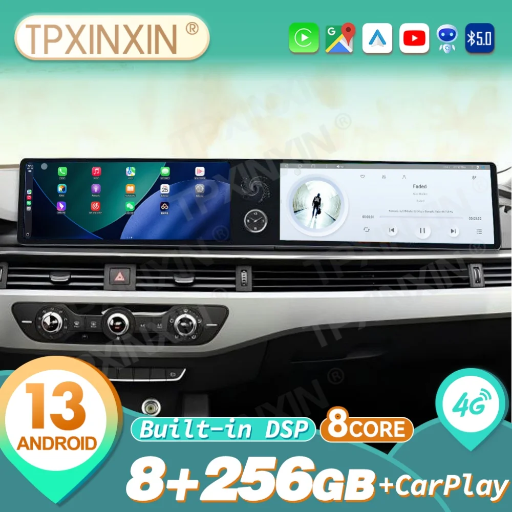 

Qualcomm 12.3" Dual Screen Android Auto Carplay Car Radio For Audi A3 2015~2020 Navigation GPS Car Multimedia Player Head Unit