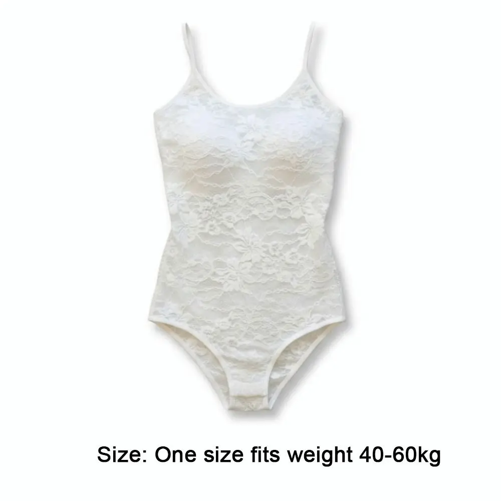 Slim Fit Lace Bodysuit Hollow Lace Transparent Lace Corset Bodysuit U Neck Sleeveless Backless Bodysuit Summer Streetwear view 6