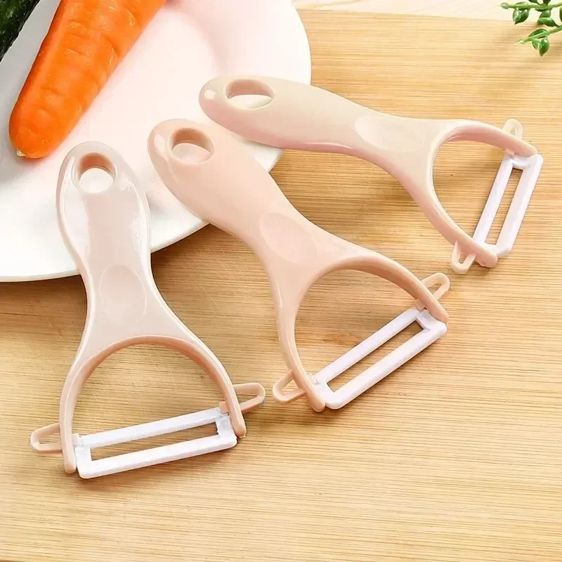 1pc Pink Eramic Fruit Peeler Kitchen Multi Function Planer Household Apple Peeler Potato Peeler Kitchen Essential