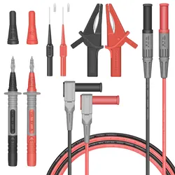 Universal Silicone Wire Probe Test Leads Pin 1000V 15A Digital Multimeter Voltmeter Small Components Tester Tips Kit