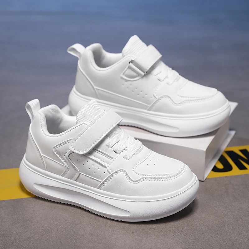 어린이용 사계절 가죽 운동화 한 켤레, 내마모성, 편안함, 부드러운 레저 신발, 사이즈 27-40, DW-MQ-738