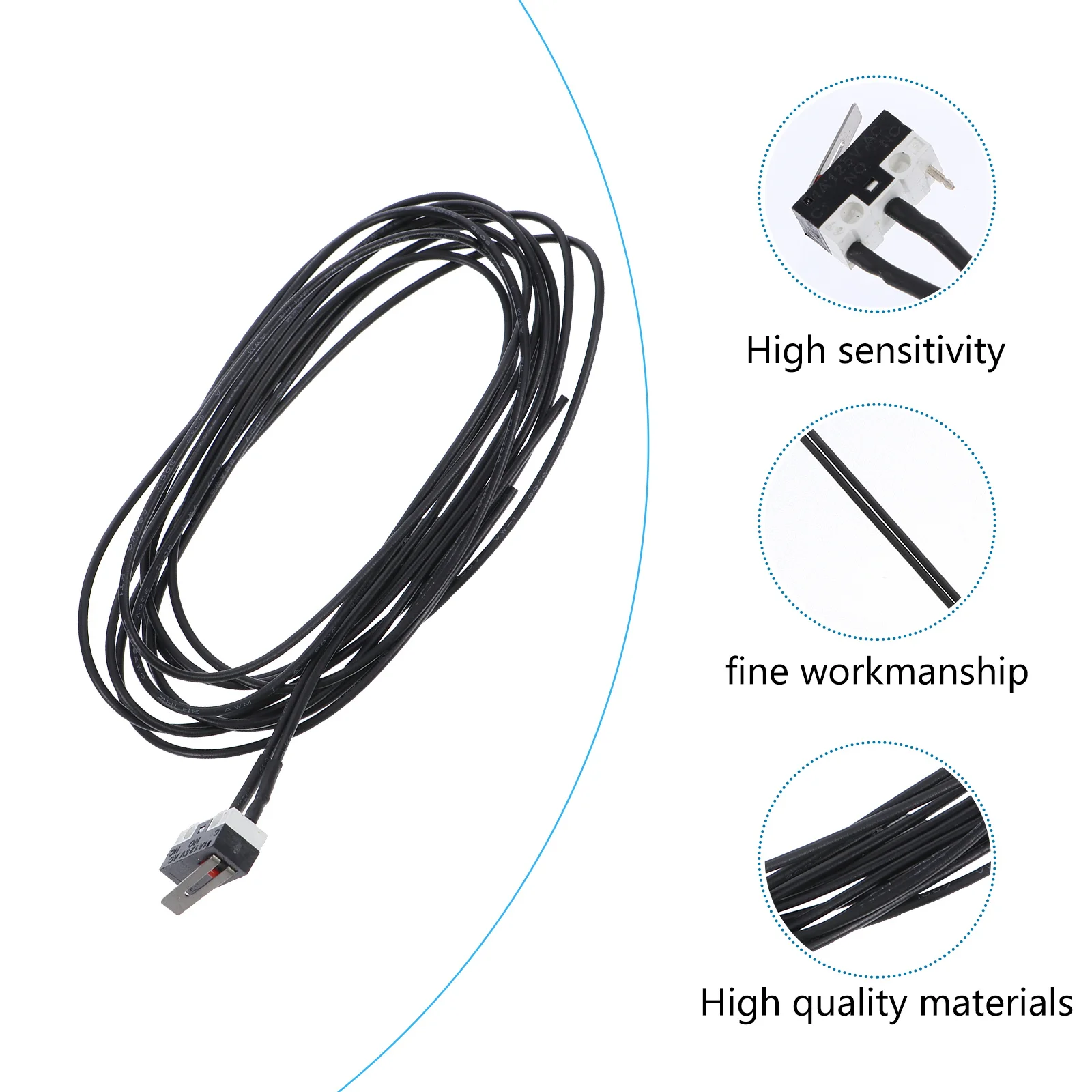 5 قطعة الحد من التبديل للسفر المفاجئة العمل طابعة ثلاثية الأبعاد Microswitch زر الضغط الأسود لحظة على الخروج