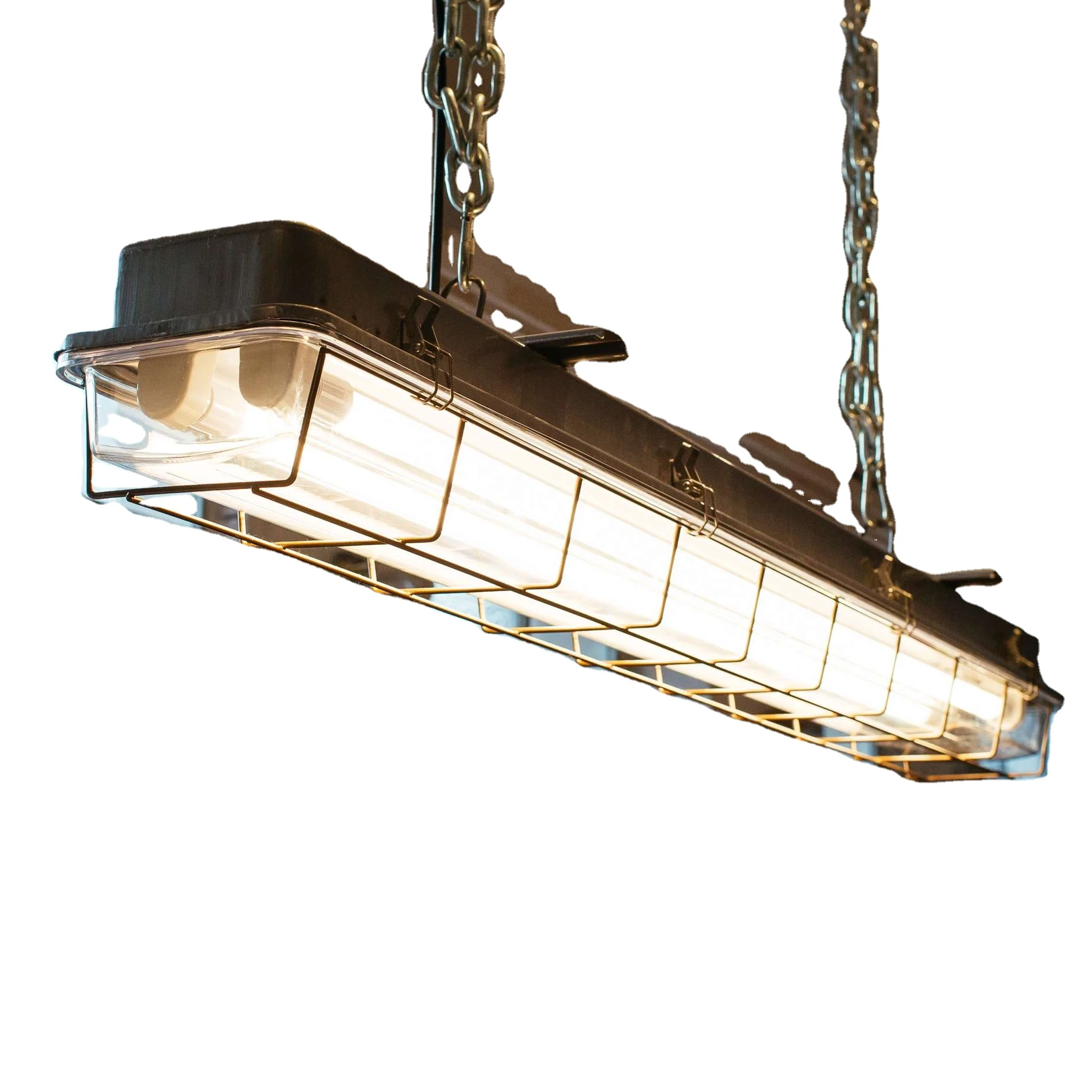 loft pendant light retro vintage decor industrial fancy caged strip light