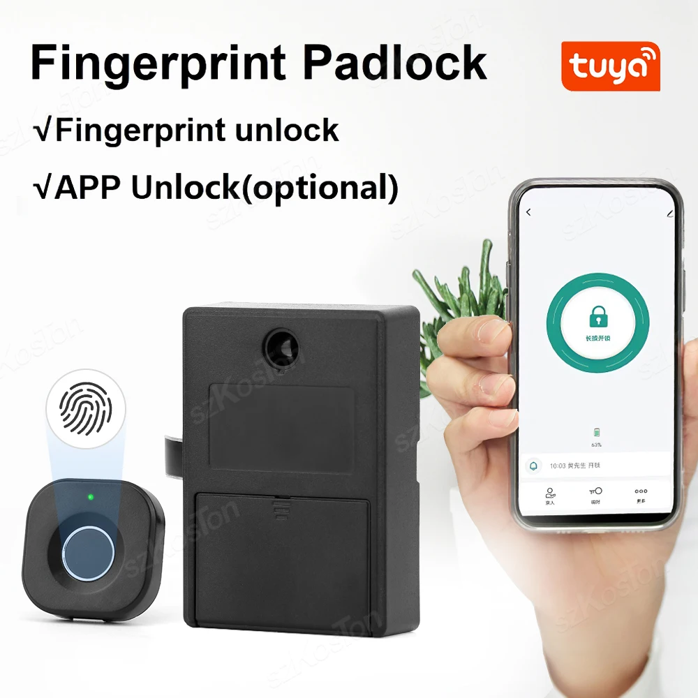 Tuya Smart Cabinet Drawer Lock Electronic Biometric Fingerprint Lock Smart Life APP Unlock Remont Control Privacy File Storage