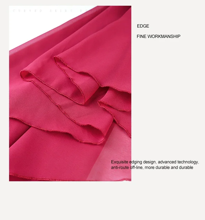 Chiffon Ballett Tutu Tanz Rock Tanz Skate Wrap Schal Gymnastik Ballerina Lyrical Lange Ballett Rock Frauen Ballett Tanz Kleid – Detail 14