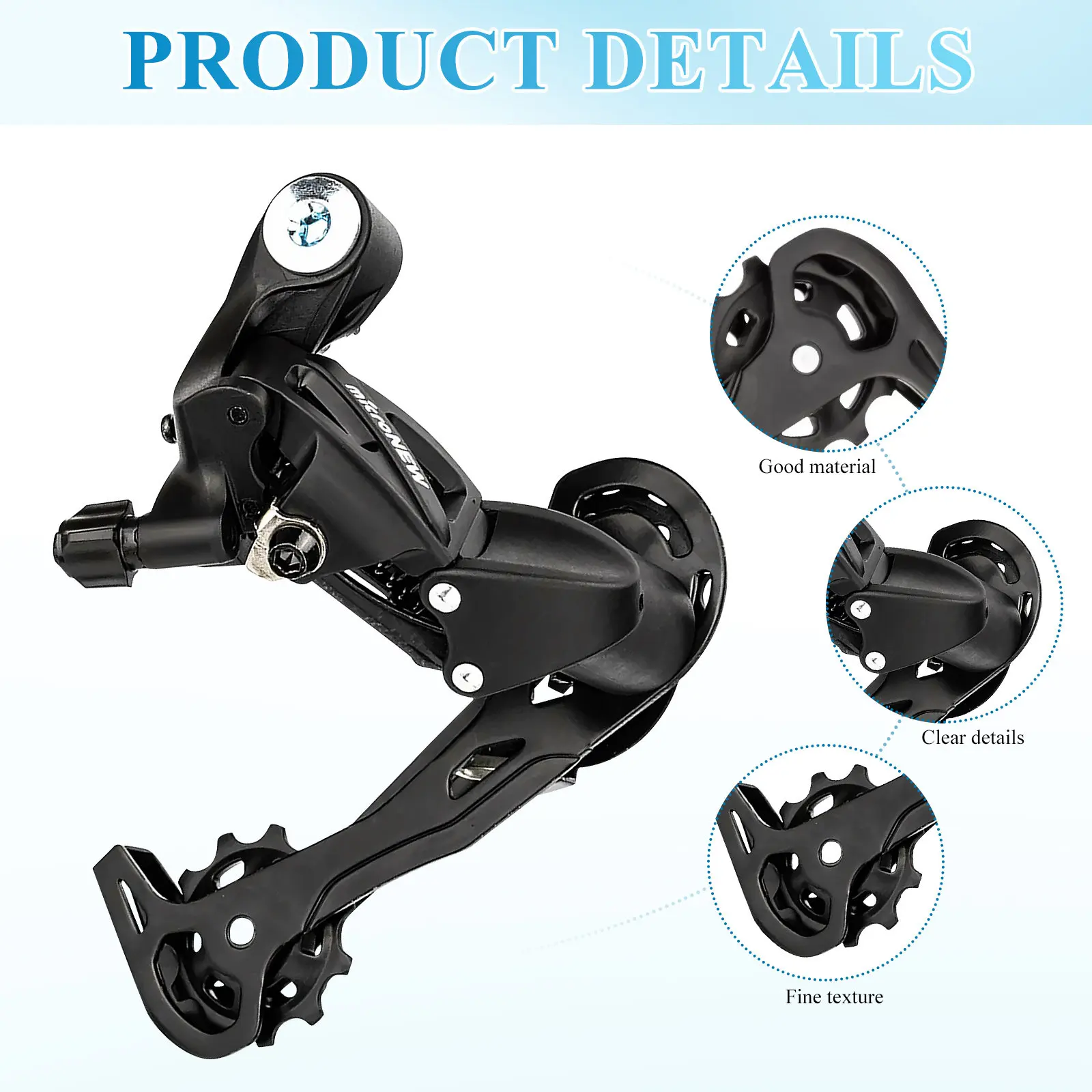 Mountain Bike Rear Derailleur 7 8 9 Speed Bicycle Gear Shifting Part Smooth Quiet Bicycle Rear Wheel Chain Derailleur - view 4