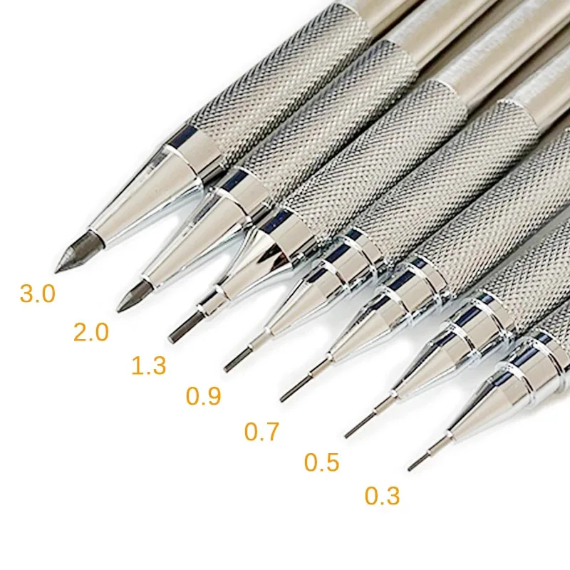 Mechanical Pencil Set Full Metal – Professional Art Drawing Automatic Pencil with Leads, Smooth Writing Sketching Tool for Office School Students image 2