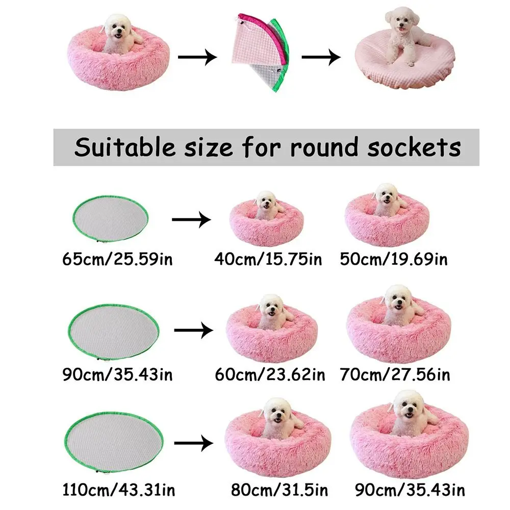 Adjustable Dog Bed Cover Breathable Ice Silk Fabric Drawstring Storage Bag Puppy Quilt Multifunctional Pet Sleeping Cushion Sofa