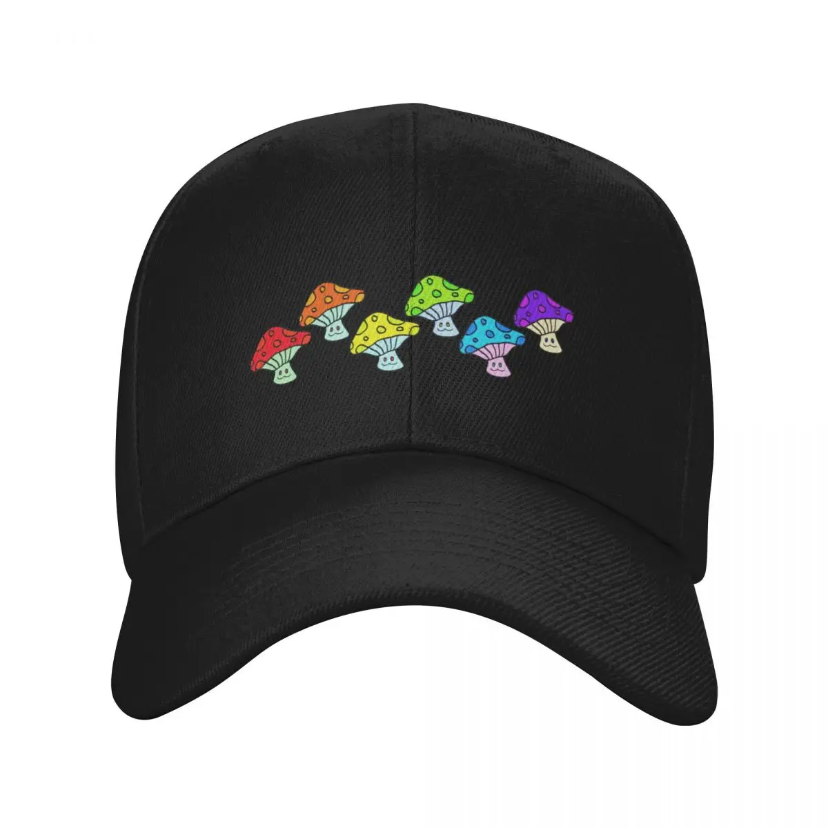 

Hello Shroom Rainbow Baseball Cap Fashion Beach Sunhat Hat Man Luxury Men Caps Women's