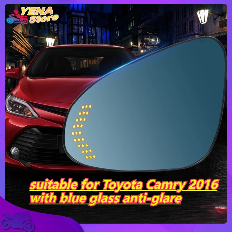 

The car side rearview mirror is suitable for Toyota Camry 2016 with blue glass anti-glare, flow light, and heated function.