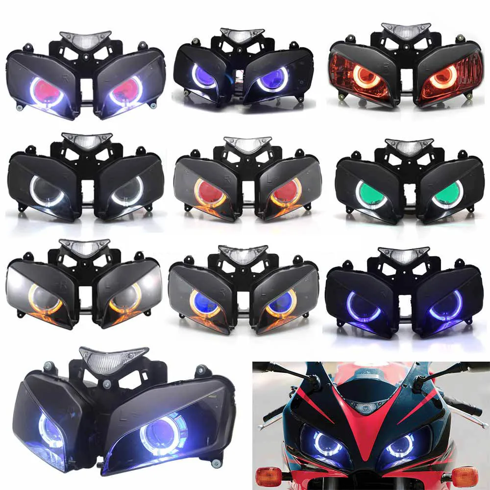 

Motorcycle Accessories Front Headlight Custom Head Lamp Projector Headlight Assembly Fit For Honda CBR1000RR 2004 -2007